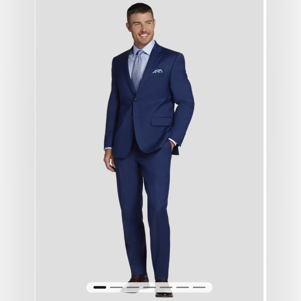 Men's Joseph Abboud Wool Blend Navy Suit, Size 36 short
